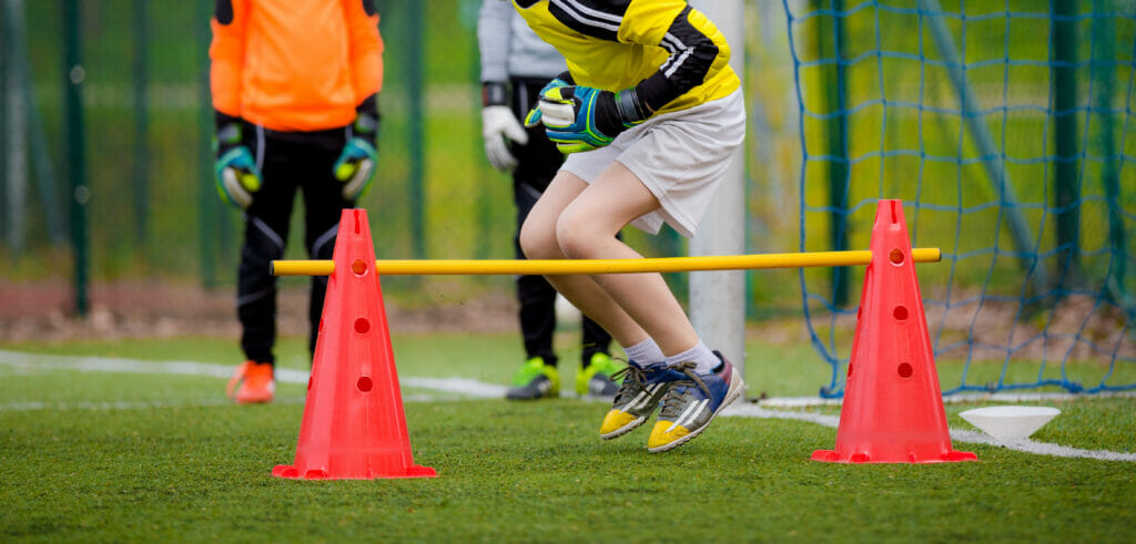 Youth soccer goalkeeper training