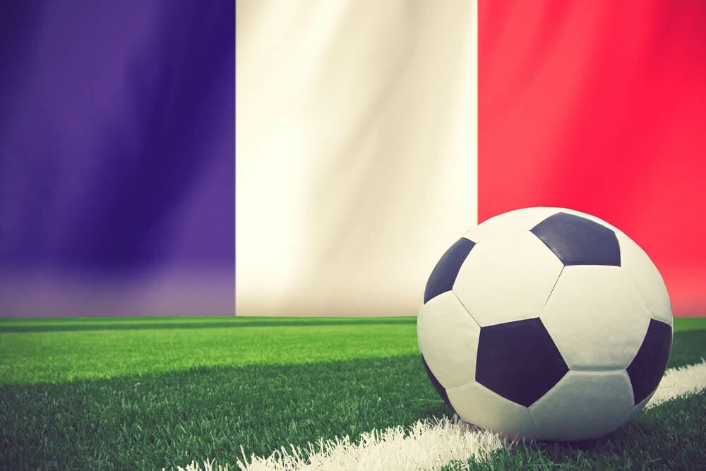 France soccer ball vintage color
